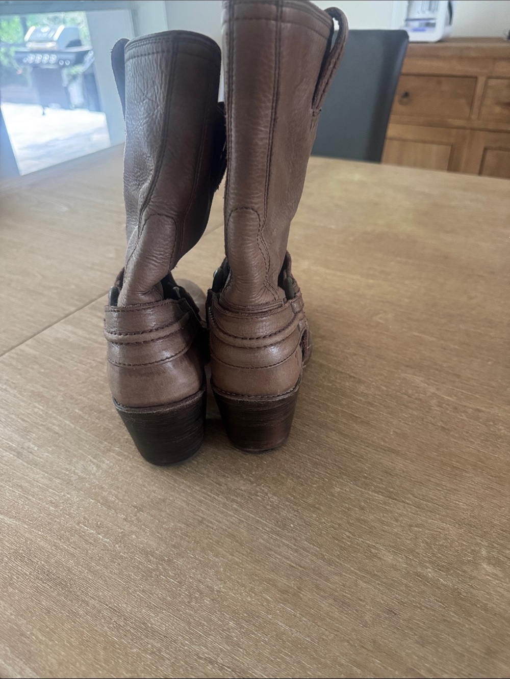 Frye Classic Brown Leather Mid-Calf Boots - Picture 3 of 8